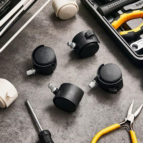 8 Pieces 2 Inch Cart Casters Wheels Replacement Cart Casters with Brake Nylon Plastic Rolling Small Cart Caster Wheels Furniture Casters Swivel Plate Casters for Office Chairs Table in Saudi Arabia