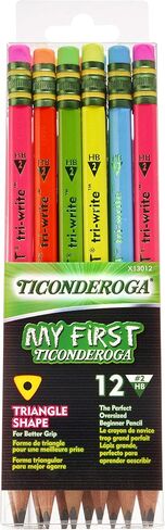 Ticonderoga® Tri-Write Pencils, With Erasers, #2 Lead, Yellow, Pack Of 36 in Saudi Arabia