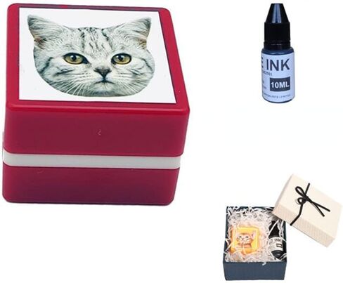 Personalized Photo Custom Stamp Customized Self-Inking Portrait Stamp from Photo - Couple Face Wedding Baby Shower Pet Graduation Gift Souvenir (B01-Blue,3x3cm) in Kuwait