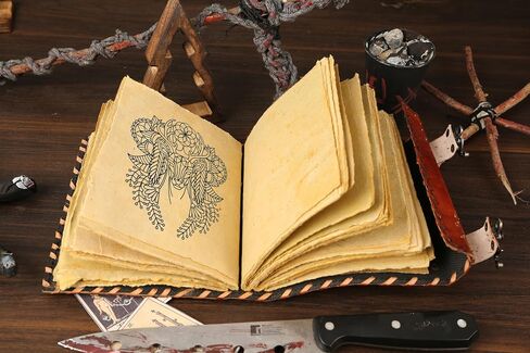 Hocus Pocus Book of Spells Handmade Vintage Leather Journal Notebook with Lock Book of Shadows and Spell Book Hocus Pocus 2 Spell Books with Real Spells Perfect for Halloween Decor Witchcraft Supplies in Saudi Arabia