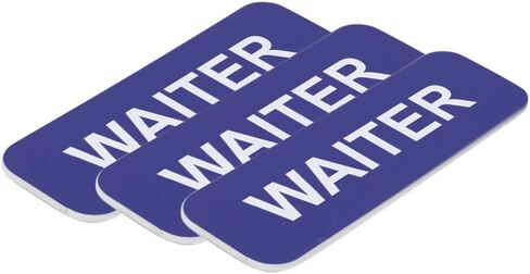 Waiter 1 x 3" Name Tag, Black (3 Pack) in Kuwait