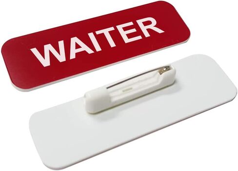 Waiter 1 x 3" Name Tag, Black (3 Pack) in Kuwait