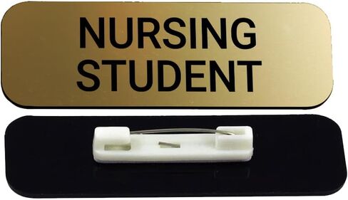 Signs ByLITA Nursing Student 1 x 3" Dentist Office Name Tag/Badge, Black in Saudi Arabia