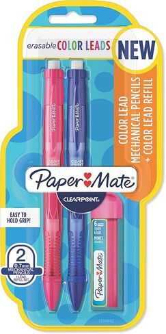 Paper Mate Clearpoint Color Lead Mechanical Pencils, 0.7mm, Assorted Colors, 2 Count in Kuwait
