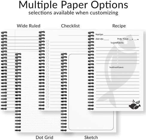 Create Your Own Photo Upload Personalized Notebook/Journal, Laminated Soft Cover, 120 pages of your selected paper, lay flat wire-o spiral. Size: 8.5" x 11". Made in the USA in Saudi Arabia