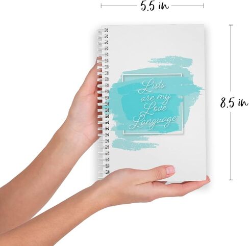 Softcover Can And Will، مقاس 5.5 بوصة × 8.5 بوصة، دفتر/مجلة حلزونية تحفيزية، 120 صفحة قائمة مرجعية، غطاء مصفح لامع متين، سلك حلزوني أبيض. صنع في الولايات المتحدة الأمريكية in Kuwait