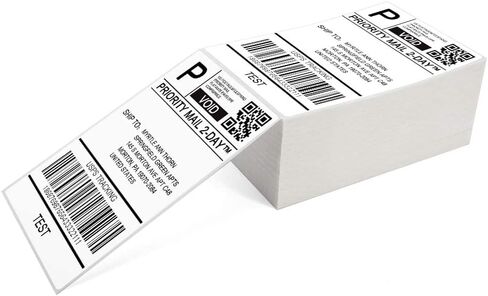 ملصقات شحن حرارية فاخرة من فري اكس 500 فانفولد 4×6 | متوافقة مع طابعات الملصقات الحرارية رولو وزيبرا وبرذر ومونبين | من الدرجة التجارية in Kuwait