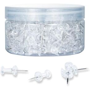 LAGEBONA Push Pins,300 Count Clear Push Pins,Suitable for Cork Board，Wall，Office，School ，BulletinBoard ，Poster，Stick Pins in Kuwait