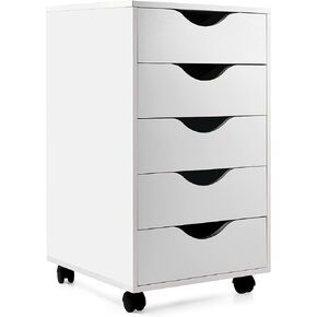 EDGEWOOD 3 Drawer Filing Cabinet Storage File Wood Organizer Hanging Chest Letter/Legal/A4, 15.5" D x 18.2" W x 26" H, White in Saudi Arabia
