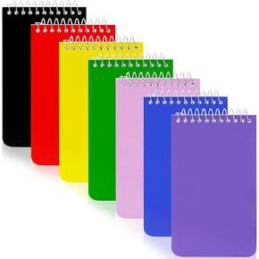 Small Notebooks, Pocket Notebook 3x5, Spiral Notepads, Memo Pads For Office, Home, School - Lined College Ruled Paper, Mini Notepad - 75 Sheets Per Notebook, 7 Colors Notebooks (7 Pack)