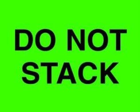 TapeCase Shipping Packing Labels"Do Not Stack", Red/White/Black - 50 per Pack (1 Pack) in Saudi Arabia