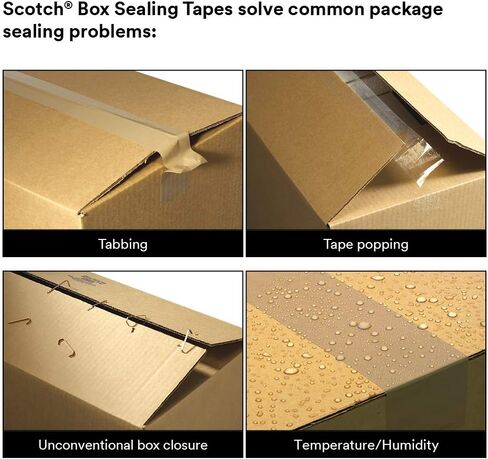 Scotch Box Sealing Tape 355, Clear, 36mm x 50m, Individually Wrapped Conveniently Packaged in Saudi Arabia