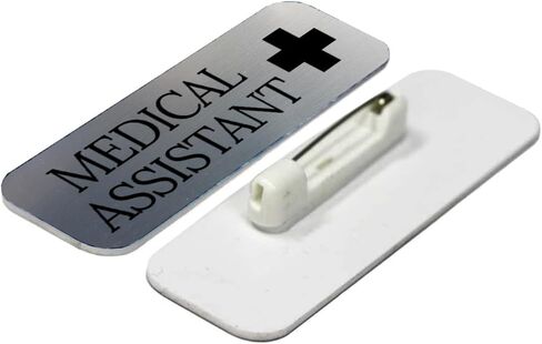Signs ByLITA Medical Assistant 1 x 3" Medical Office Name Tag/Badge, Black in Kuwait