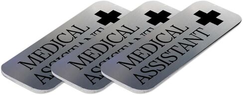 Signs ByLITA Medical Assistant 1 x 3" Medical Office Name Tag/Badge, Black in Kuwait