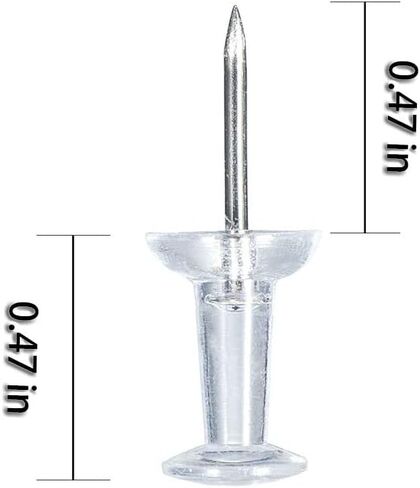 LAGEBONA Push Pins,300 Count Clear Push Pins,Suitable for Cork Board，Wall，Office，School ，BulletinBoard ，Poster，Stick Pins in Kuwait