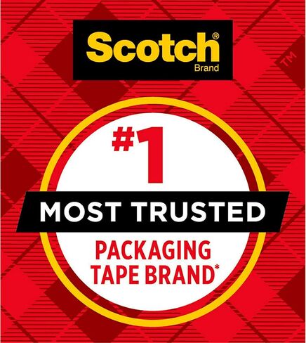 Scotch Heavy Duty Packaging Tape, 1.88" x 54.6 yd, Designed for Packing, Shipping and Mailing, Strong Seal on All Box Types, 3" Core, Clear, 2 Rolls w/Dispenser (3850-2ST) in Saudi Arabia