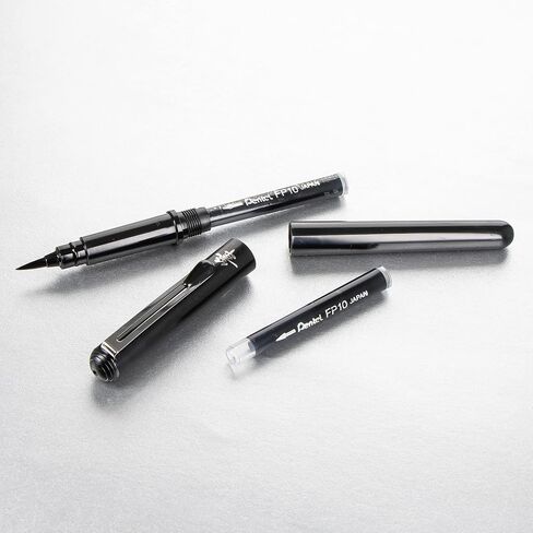 Pentel Arts Pocket Brush Refills, Black Ink, Pack of 6 (FP10BP6A) in Saudi Arabia