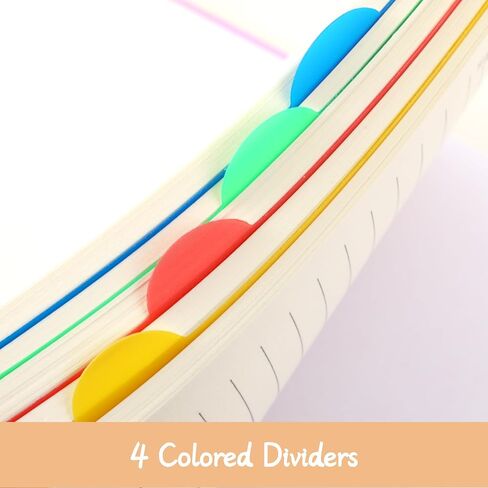 Yoment 5 Subject Notebook with Dividers 4 Pack 420 Sheets/840 Pages Small Spiral Notebook 4 x 6 Thick Notebook with Tabs A6 Small Notebooks for Work School Office in Saudi Arabia