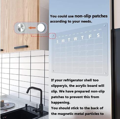تقويم أكريليك مغناطيسي للثلاجة مقاس 17 بوصة × 12 بوصة، مجموعتان من لوحة ملاحظات التخطيط للمسح الجاف الشفاف للثلاجة تتضمن 4 أقلام تلوين، وممحاة واحدة، وصندوق تنظيم واحد وتقويم واحد، وسبورة بيضاء أسبوعية/شهرية in Saudi Arabia