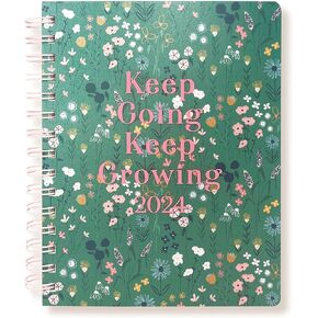 Graphique 2024 مخطط غطاء حلزوني متجمد، منظم لمدة 18 شهرًا يوليو 2023 - ديسمبر 2024، فروق أسبوعية وشهرية، قائمة المهام والملاحظات، علامات تبويب مرجعية، ملصقات تذكير، زهور رائعة، 6 بوصة × 8 بوصة in Kuwait