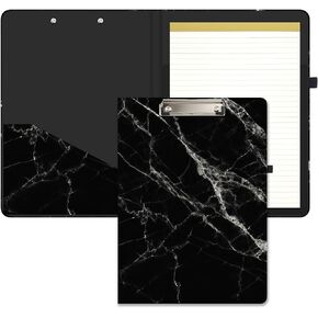 Hongri Clipboard Folio with Refillable Lined Notepad and Interior Storage Pocket for Students, Classroom, Office, Women, Man, Cute Custom Pattern, Size 12.8 x 9.2 in, Evergreen in Saudi Arabia