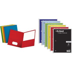 Oxford Folders and Notebooks Bundle (67613, 65007)
