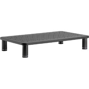 Husky Mounts Monitor Riser Laptop Stand, Adjustable Legs, Stackable, 14.5" x 9.25" x 3.25" Max Height, Matte Black Steel, 1 Stand