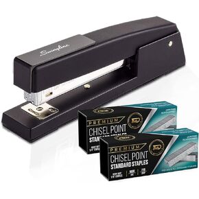 Stapler Value Pack Includes 2 Staplers for Desk, 2 Pk. Staples - 1/4'' Staples Standard, 2 Black Staplers Office Heavy Duty Classic Stapler Great for Office and Home Use in Kuwait