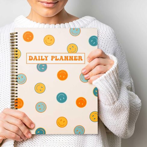 Undated Daily Planner Notebook 8.5x11, Cute Planner Notebook, Pink Green To Do List Notebook, Large Hardcover Spiral Schedule Notebook Planner, Inspirational Quote Planner Students Girls Teens in Kuwait