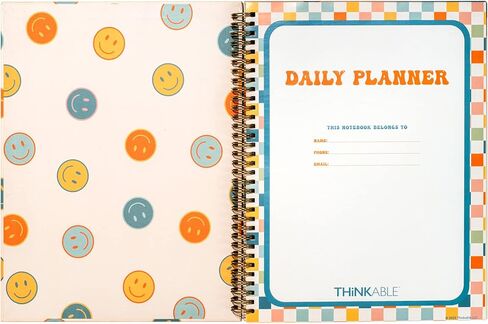 Undated Daily Planner Notebook 8.5x11, Cute Planner Notebook, Pink Green To Do List Notebook, Large Hardcover Spiral Schedule Notebook Planner, Inspirational Quote Planner Students Girls Teens in Kuwait