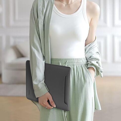 Laptop Sleeve Bag Compatible with MacBook 12 A1534/Air 11 13 M2 A2681 M1 A2337/Pro 13 A2338, 11.6-12.3 Acer Chromebook/HP Stream/ASUS/Surface Pro 8/7/6/X/5/4/3, PU Bag with Small Case, Pink in Kuwait