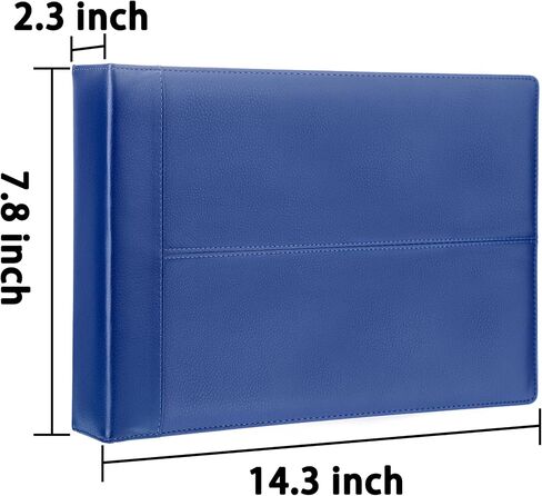 Antner 7 Ring Business Checkbook Binder لشيكات الأعمال، سعة 600 شيك، مجلد فحص من جلد البولي يوريثان مع حقيبة بسحاب، محفظة حامل دفتر شيكات تنفيذية لأوراق مقاس 9 × 13 بوصة، أسود in Kuwait