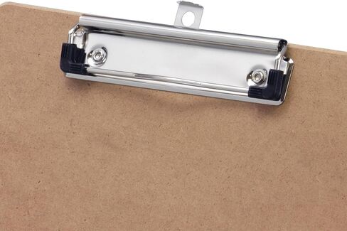 Officemate Recycled Wood Clipboards, Low Profile Clip, 6 Pack Clipboards, Letter Size (9 x 12.5 Inches), Brown (83806) in Kuwait