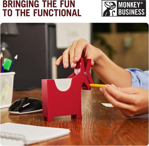 Morris the Donkey: Desktop Memo Holder | Cute Desk Accessories & Office Supplies | Funny Desk Decor & Office Accessories | Desk Supplies: Holders & Dispensers | Sticky Note Holder | by Monkey Business in Kuwait