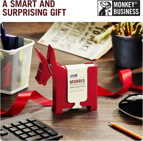 Morris the Donkey: Desktop Memo Holder | Cute Desk Accessories & Office Supplies | Funny Desk Decor & Office Accessories | Desk Supplies: Holders & Dispensers | Sticky Note Holder | by Monkey Business in Kuwait