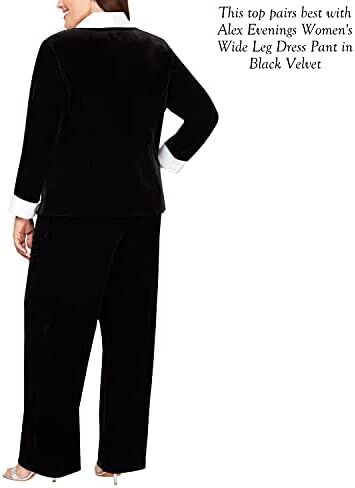 Alex Evenings Women's Jacket and Scoop Tank Top Velvet Twinset Petite Regular in Kuwait
