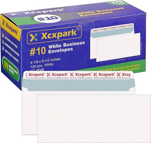 120 PCS #10 Brown Self Seal Kraft 4-1/8 x 9-1/2 inches Security Envelopes, Windowless Invisible Envelopes Super Strong Quick Seal Envelopes Security Tint Pattern Secure in Kuwait