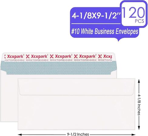 120 PCS #10 Brown Self Seal Kraft 4-1/8 x 9-1/2 inches Security Envelopes, Windowless Invisible Envelopes Super Strong Quick Seal Envelopes Security Tint Pattern Secure in Kuwait