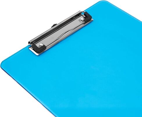 Plastic Clipboards with Low Profile Clip Set of 6-12.5 x 9 Inch Multi Color Plastic Clipboards Bulk - Clear Clipboards Bulk Classroom Holds 100 Sheets, Acrylic Clipboard Clear 6 Pack in Kuwait
