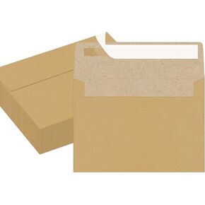 YINUOYOUJIA Kraft Envelopes,5x7 envelopes 50 pack,A7 invitation envelopes,Brown envelope,A7 envelope self seal for invitation,baby shower,wedding,party,mailing in Kuwait