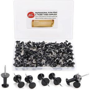 Yalis Push Pins Rose Gold Thumb Tacks 100-Count Standard Pins Gold Steel Point and Transparent Plastic Head