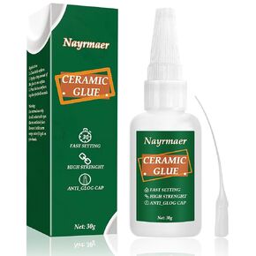 Ceramic Glue, 30g Glue for Porcelain and Pottery Repair, Instant Strong Glue for Pottery, Porcelain, Glass, Plastic, Metal, Rubber and DIY Craft in Kuwait