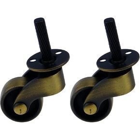 Mewutal 2PCS الثقيلة النحاس مكتب العجلات أريكة استبدال عجلة عالمية 360 درجة بكرة دوارة لخزانة كرسي الأثاث (الذهب، 26mm) in Kuwait