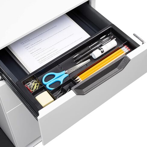 Amazon Basics 3 Drawer Mobile File Cabinet With Lock, Black, 20.71" D x 15.51" W x 24.29" H in Saudi Arabia