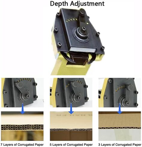 Manual Carton Closing Stapler Carton Stapler Machine Corrugated Carton Staple Gun Sealing Packing Machine Strapping Tool for Carton Package 6 Gauge, 1-3/8-Inch Crown, 3/4-Inch Length Carton Staples in Kuwait