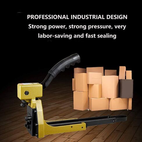 Manual Carton Closing Stapler Carton Stapler Machine Corrugated Carton Staple Gun Sealing Packing Machine Strapping Tool for Carton Package 6 Gauge, 1-3/8-Inch Crown, 3/4-Inch Length Carton Staples in Kuwait