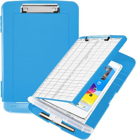 CLOUDIA Clipboard with Storage, High Capacity Nursing Clipboards with Pen Holder, Heavy Duty Clipboard with Low Profile Clip, Clipboard Folder Side-Opening, Smooth Writing for Office (Light Purple) in Kuwait