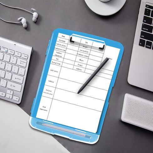 CLOUDIA Clipboard with Storage, High Capacity Nursing Clipboards with Pen Holder, Heavy Duty Clipboard with Low Profile Clip, Clipboard Folder Side-Opening, Smooth Writing for Office (Light Purple) in Kuwait