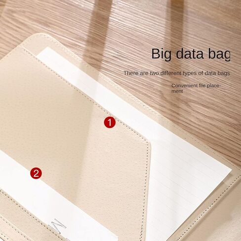 حافظة ملفات مكتبية، حافظة مجلدات، منظم محفظة مع جيوب تخزين، مقاس 8.5 × 11 حرف لمستندات السيرة الذاتية للمقاولين، بني in Kuwait