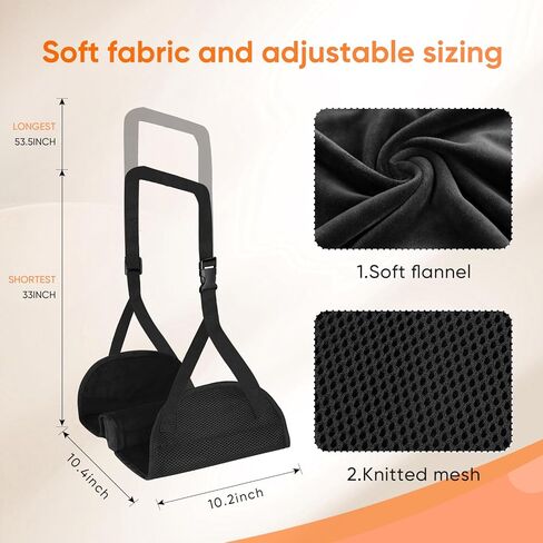 مسند قدم للطائرة من WeArkoTac - أرجوحة قدم 2 في 1 من الفوم، مسند قدم مريح قابل للتعديل للسفر بالطائرة، أساسيات السفر للطيران، طائرة طويلة لملحقات السفر بالطائرة in Kuwait